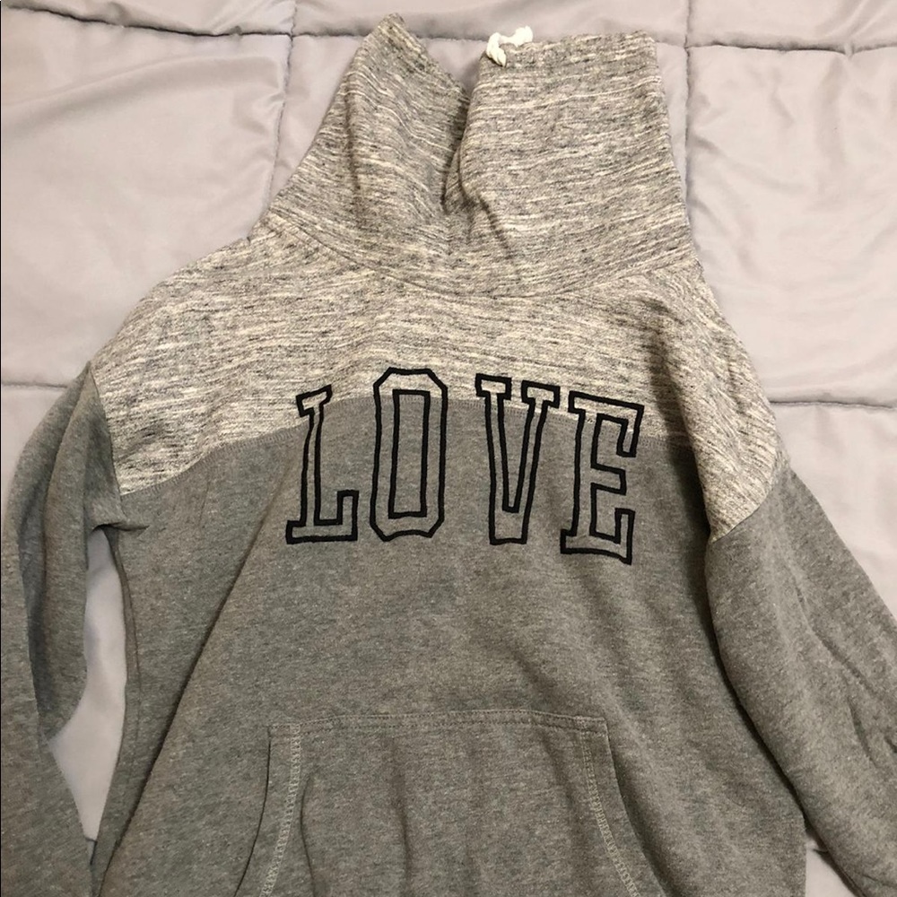 Love turtle-neck hoodie